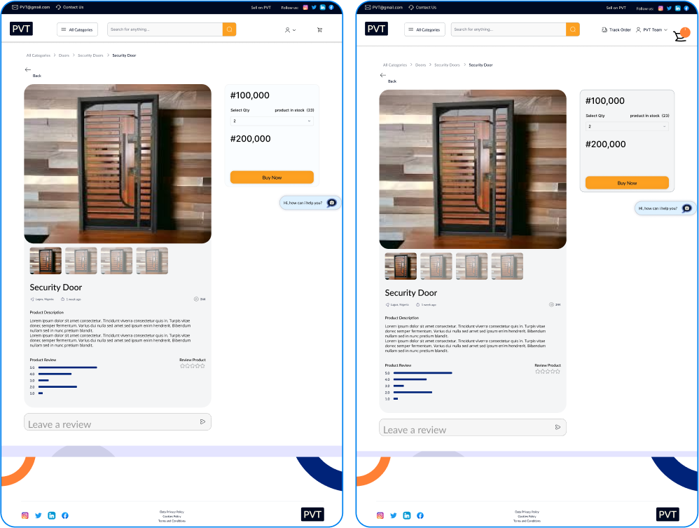 Category product listing mockup
